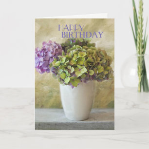 Hydrangea - Happy Birthday Friend Karte