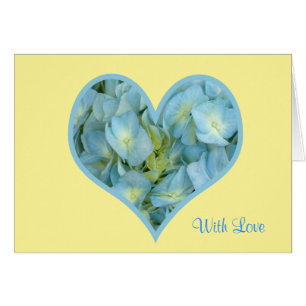 Hydrangea-Herz - anpassbarer Text