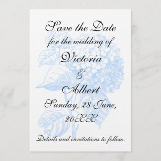 Hydrangea Hochzeits-Einladung Save The Date