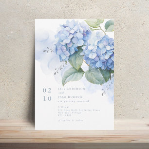 Hydrangea Hochzeitseinladung für Wasserfarben Einladung