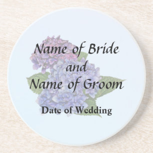 Hydrangea in Schattierungen Lila Hochzeitsprodukte Getränkeuntersetzer