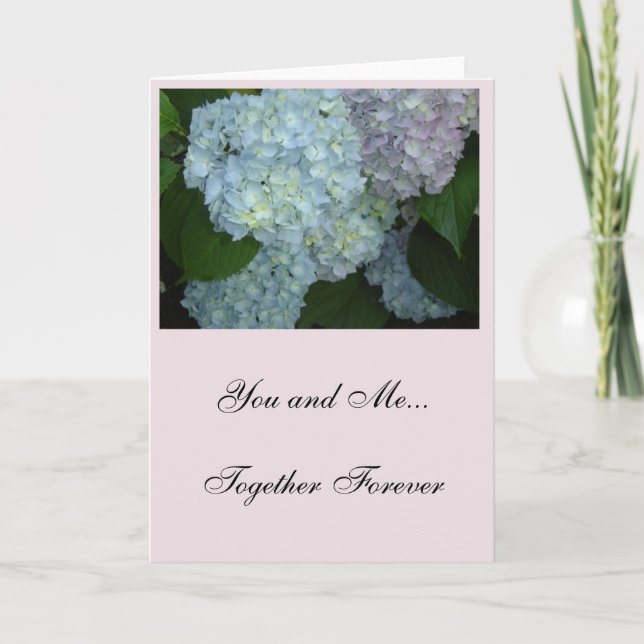 Hydrangea Jubiläum Karte (Vorderseite)