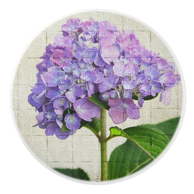 Hydrangea-Keramik Keramikknauf (Vorderseite)