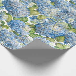 Hydrangea-klassisches blaues mit Blumenmuster Geschenkpapier