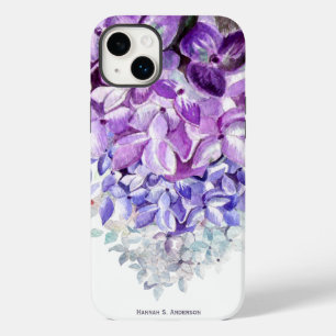 Hydrangea Lavender Blue White Ombre PERSONALISIE Case-Mate iPhone 14 Plus Hülle