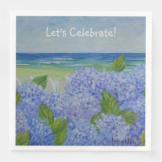 Hydrangea Let's Celebrate Serviette (Vorderseite)
