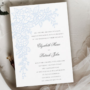 Hydrangea Leuchtendes Blau Formelle Klassische Hoc Einladung