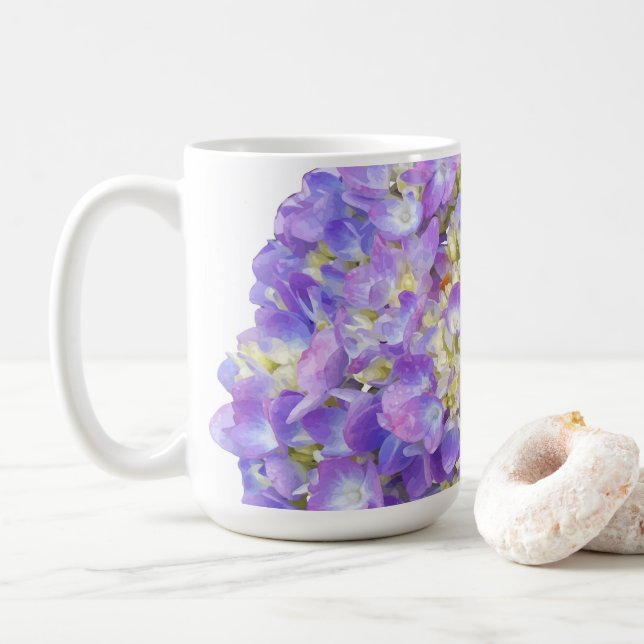 Hydrangea - Lila - Tasse (Mit Donut)