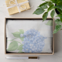 Hydrangea Luxe Floral Tissue Paper | Elegant Blue