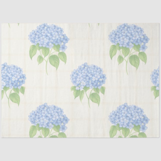 Hydrangea Luxe Florales Seidenpapier | Elegantes B (Vorderseite)