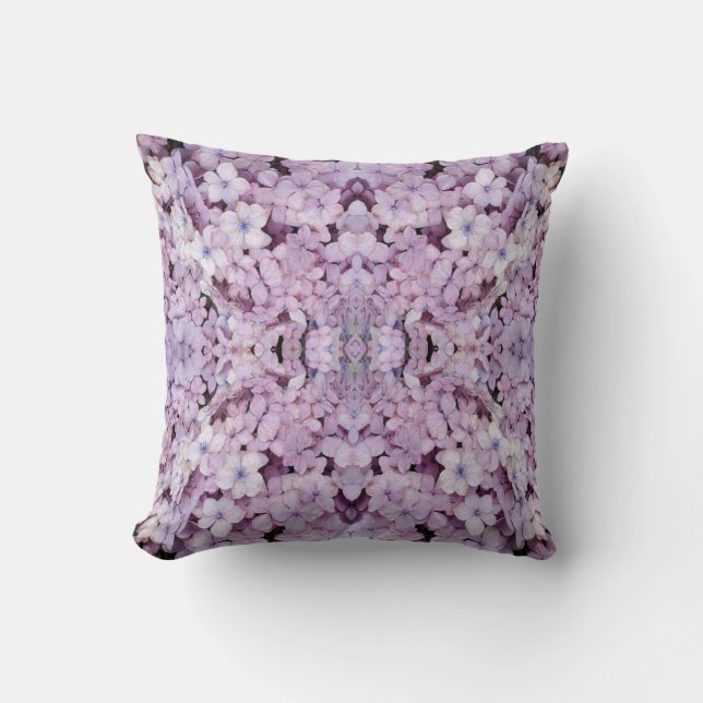Hydrangea Mandala Throw Kissen (Vorderseite)