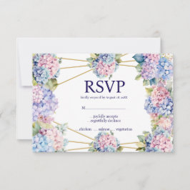 Hydrangea Menü Choice UAWG Response Card RSVP Karte
