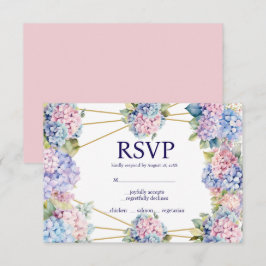 Hydrangea Menü Choice UAWG Response Card RSVP Karte