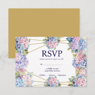 Hydrangea-Menüauswahl RSVP-Antwortkarte RSVP Karte