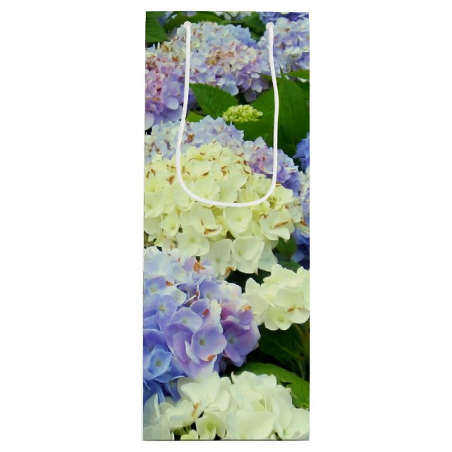 Hydrangea Mix-WINE GIFT BAG Geschenktüte Für Weinflaschen (Vorderseite)