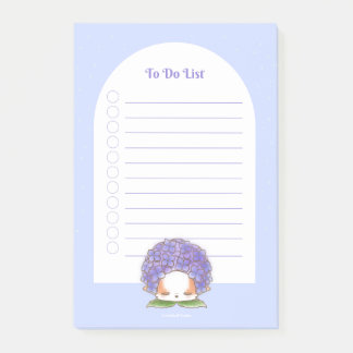 Hydrangea Mochi Rainy Days Lila Blue Blume Post-it Klebezettel