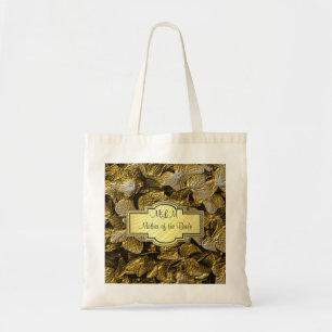 hydrangea-Monogramm-Mutter des Gold3d der Tragetasche