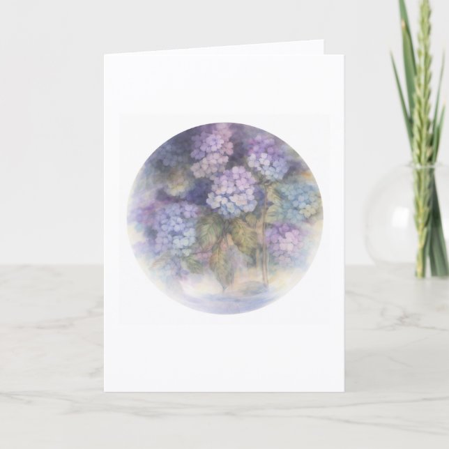 Hydrangea Note Card | Soft Floral Blank Card Karte (Vorderseite)