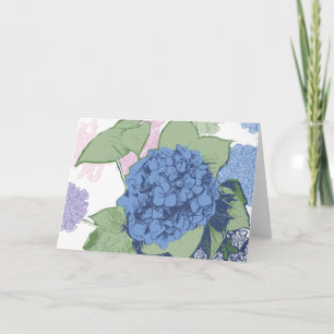 Hydrangea Note Karte