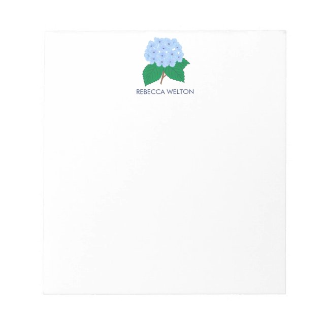 Hydrangea Note Pad Notizblock (Vorderseite)