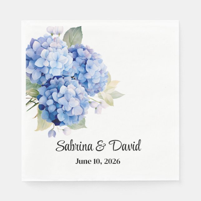Hydrangea-Papier-Tischservietten Serviette (Vorderseite)