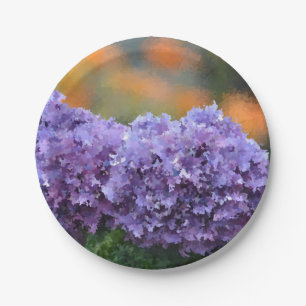 Hydrangea-Papierplatte Pappteller