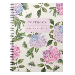 Hydrangea-personalisiert-Notebook Notizblock