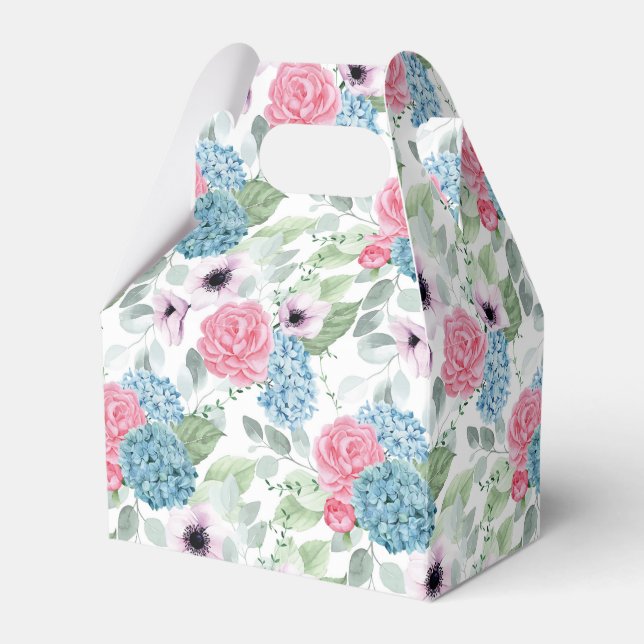 Hydrangea Print Party Leckerei Box Geschenkschachtel (Vorderseite)