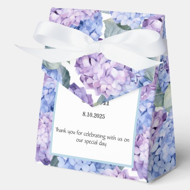 Hydrangea Print Party Leckerei Box Geschenkschachtel (Vorderseite)