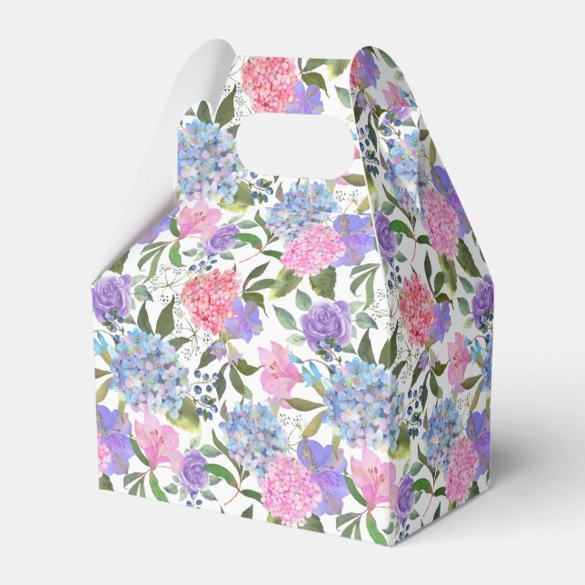 Hydrangea Print Party Leckerei Box Geschenkschachtel (Vorderseite)