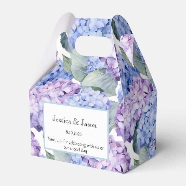 Hydrangea Print Party Leckerei Box Geschenkschachtel (Vorderseite)
