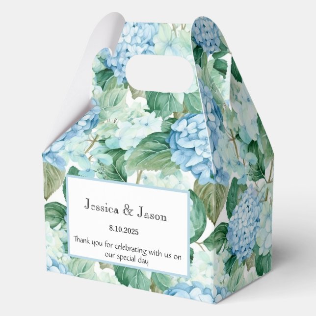 Hydrangea Print Party Leckerei Box Geschenkschachtel (Vorderseite)