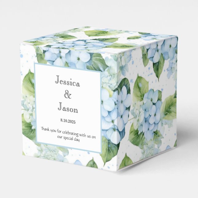 Hydrangea Print Party Leckerei Box Geschenkschachtel (Vorderseite)