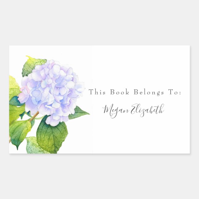 Hydrangea Rechteckiger Aufkleber (Vorderseite)