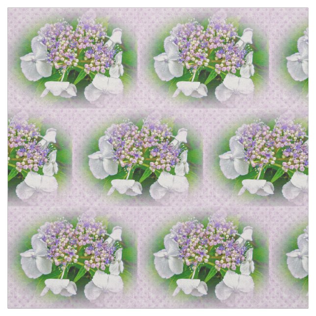 Hydrangea Rosa Lila Land Druckstoff Stoff (Muster)