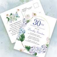 Hydrangea Rose 30. Geburtstag Sommereinladung