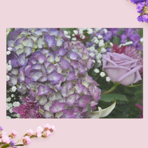 Hydrangea Rose Botanical Lilac Lila Floral Seidenpapier