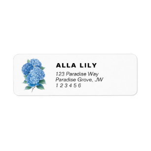 Hydrangea-Rücksendeadressen-Aufkleber