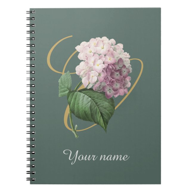 Hydrangea Spiral Foto Notebook Notizblock (Vorderseite)