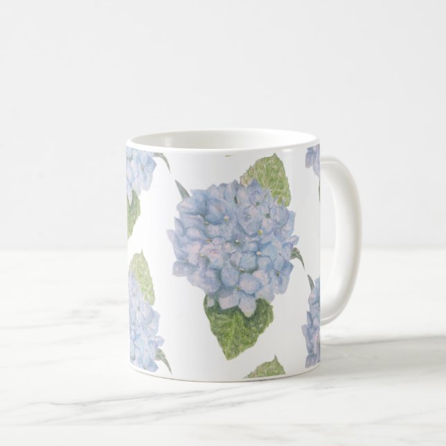 Hydrangea-Tasse Kaffeetasse (VorderseiteRechts)