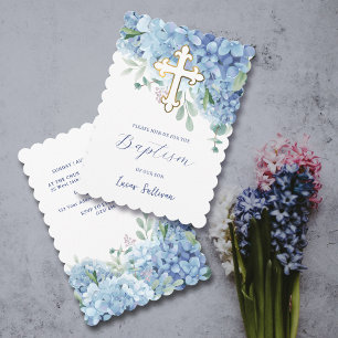 Hydrangea-Taufe Einladung