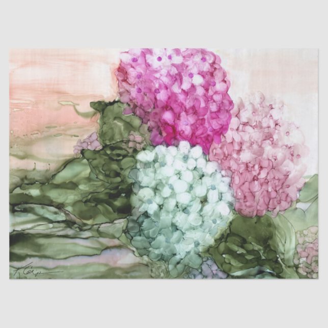 Hydrangea-Tissue Seidenpapier (Vorderseite)