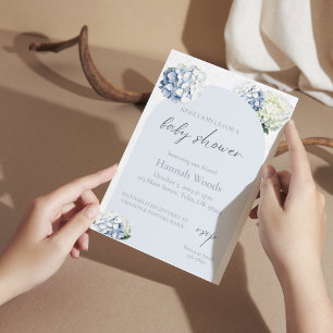 Hydrangea Trellis Babydusche Einladung