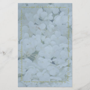 Hydrangea u. Frucht der Geist-Creme stationäres B Briefpapier