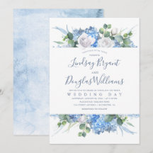 Hydrangea und Greenery Dusty Blue Floral Wedding