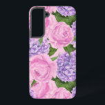 Hydrangea und Torfmuster Samsung Galaxy Hülle<br><div class="desc">Muster aus Blume,  die mit Aquarellen bestrichen sind</div>