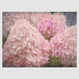 Hydrangea Vintag Blush Pink Blumenholz Decoupage Seidenpapier