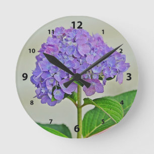 Hydrangea Wall Clock Runde Wanduhr