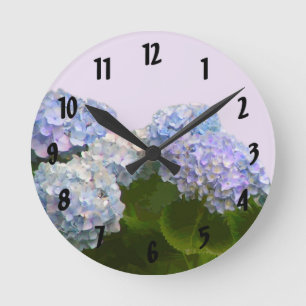 Hydrangea-Wanduhr Runde Wanduhr