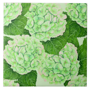 Hydrangea-Wasserfarbenmuster Fliese